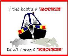 Funny If The Boats A Rockin Sticker