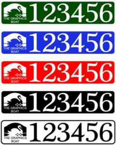 CRT Boat Index Number / Sticker Plate Style - With Boat Name / Colour