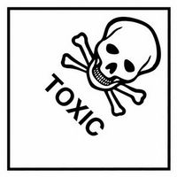 Danger Toxic Safety Sticker