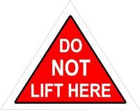 Boat Hoist Sticker - Do Not Lift Here (4 of)