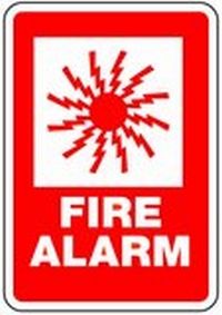 Fire and alarm Safety Sticker