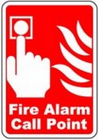 Fire alarm call point 1 Safety Sticker