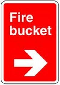 Fire bucket right Safety Sticker