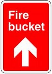Fire Bucket Up Safety Sticker