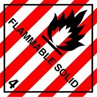 Flammable Solid Safety Sticker