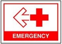 Medical emergency left Safety Sticker