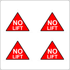 Boat Hoist Sticker - No Lift (4 of)