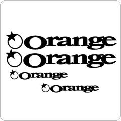 ORANGE BICYCLE STICKER SET