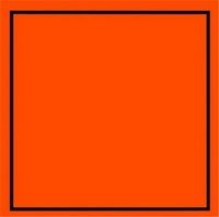 Orange Square Hazard Safety Sticker