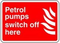 petrol pumps switch off here sticker
