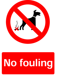 No Fouling, Prohibition Safety Sticker