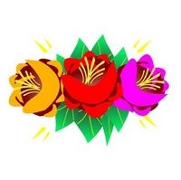 Traditional Style Canal Rose Sticker  Design 12