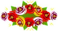 Traditional Style Canal Rose Sticker  Design 1