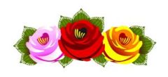 Traditional Style Canal Rose Sticker  Design 22