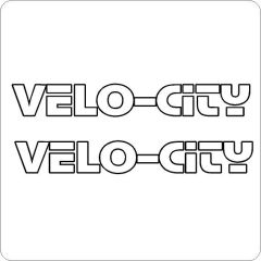 VELO-CITY OULINES BICYCLE STICKERS PAIR
