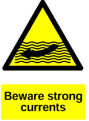 Warning Strong Currents Safety Sticker