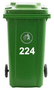 Wheelie Bin Numbers AND Name sticker