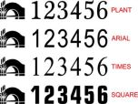 BW Boat Number Stickers