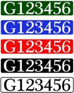 Great Ouse Plate Style Numbers