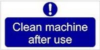 Clean Machine After Use Vinyl Sticker