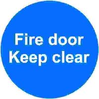 Fire Door Keep Closed Self Adhesive Sticker - Pack of 5