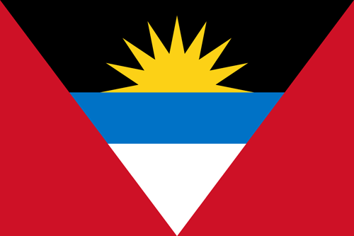 Antigua flag stickers 