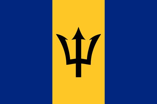 Barbados flag sticker