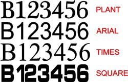 Bridgewater Canal Boat Number Stickers (Pair)