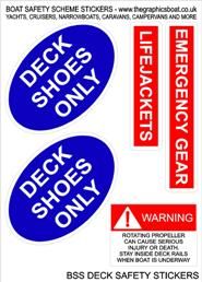 BSS Deck - Boat Safety Scheme safety stickers
