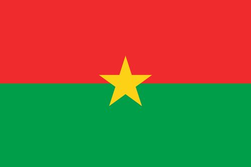 Burkino faso flag sticker