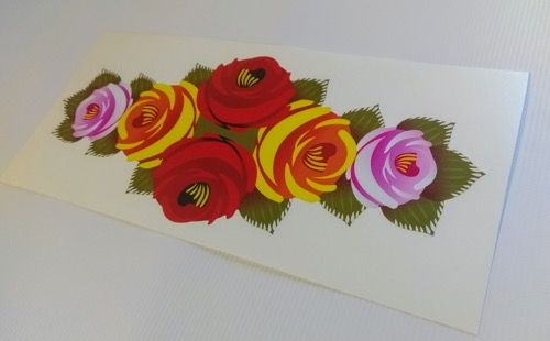 Canal boat rose sticker