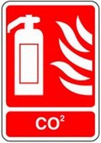 Fire and Co2 extinguisher Safety Sticker