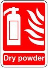 Fire and dry powder extinguisher Safety Sticker