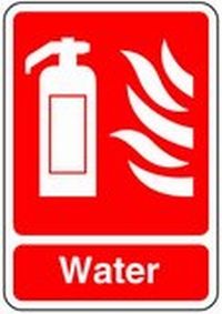Fire and water Extinguisher Safety Sticker