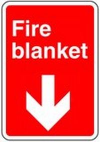 Fire blanket down Safety Sticker