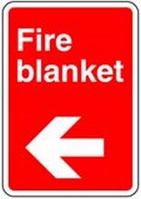 Fire Blanket Left Safety Sticker