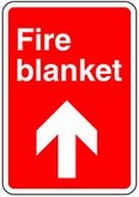Fire blanket up Safety Sticker