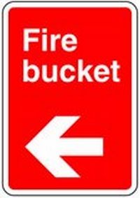 Fire Bucket Left Safety Sticker
