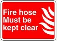 Fire hose must be kept clear 1 Safety Sticker