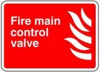 Fire Main Control Valve Safety Sticker