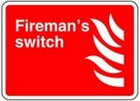 Firemans Switch Safety Sticker