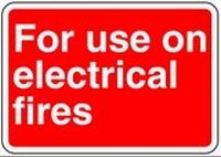 For use on electrical fires 1 Safety Sticker
