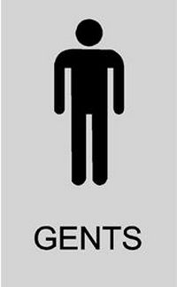 Gents Vinyl Door Toilet Sticker