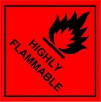 Highly Flammable Safety Sticker