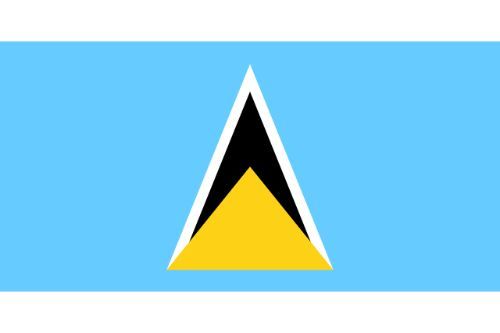 St Lucia Flag Sticker