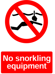 No Snorkling Equipment