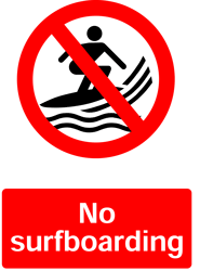 No Surfing Sticker