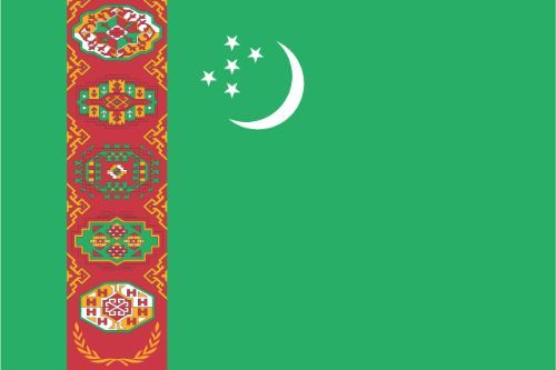 Turkmenistan Flag Sticker