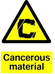 Warning Cancerous Safety Sticker