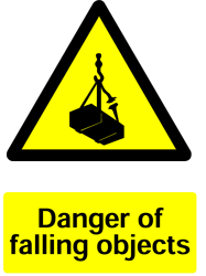 Warning Falling Objects Safety Sticker